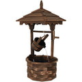 Wood Wishing Well Fountain with Liner 48" H B7984