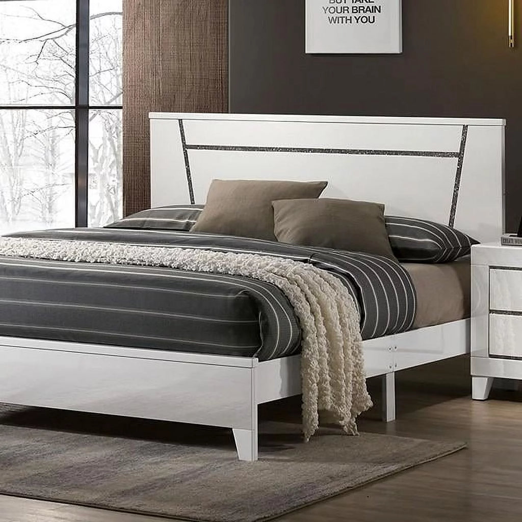 White Solid Wood Bedroom Set 6pcs Z6967