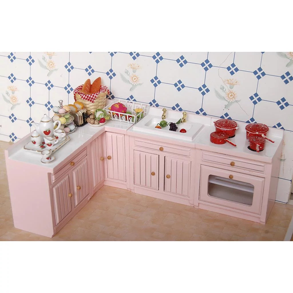Birch Wood 12 Scale Miniature Kitchen Furniture A31187