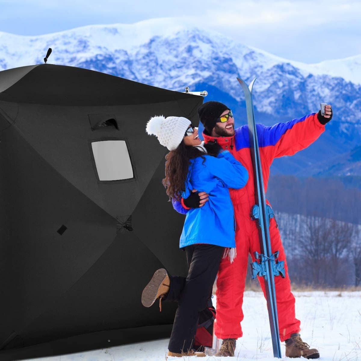 2-3 Person Pop-up Ice Fishing Shelter with Carrier Bag C8131