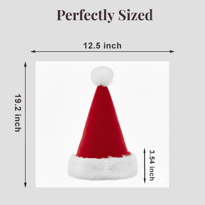 4 Pack Velvet Santa Hat F21454