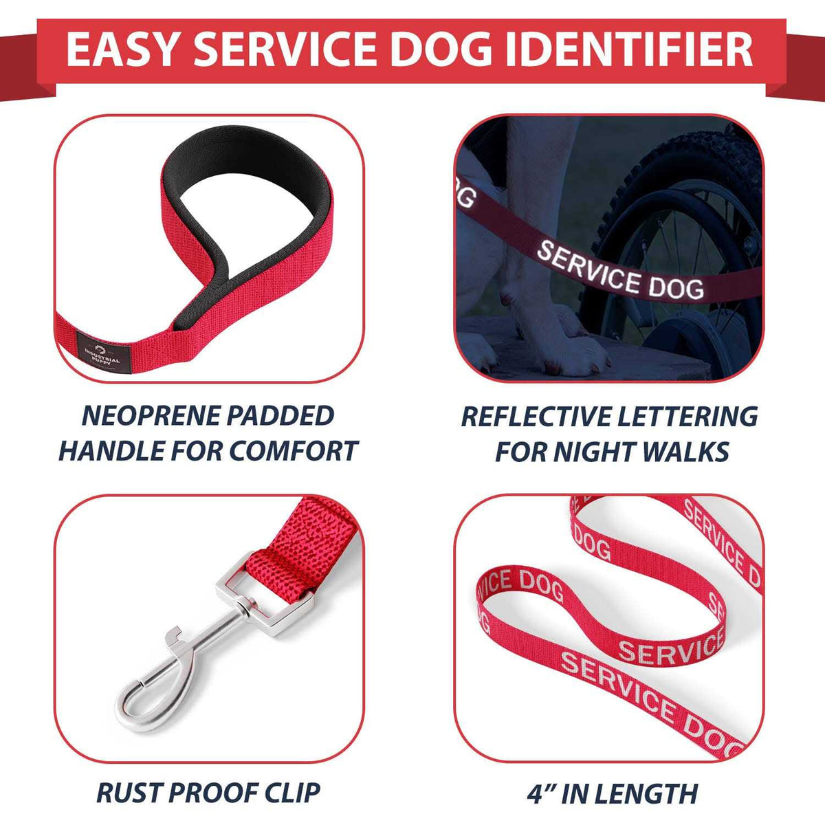 Service Dog Vest with Straps & Leash Set E851404