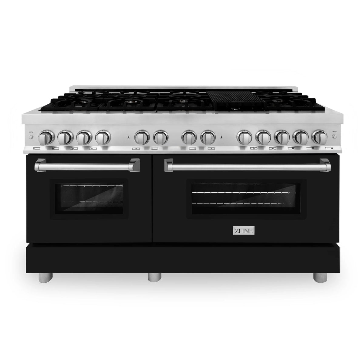 60 In. Dual Fuel Range with Black Matte Door I542