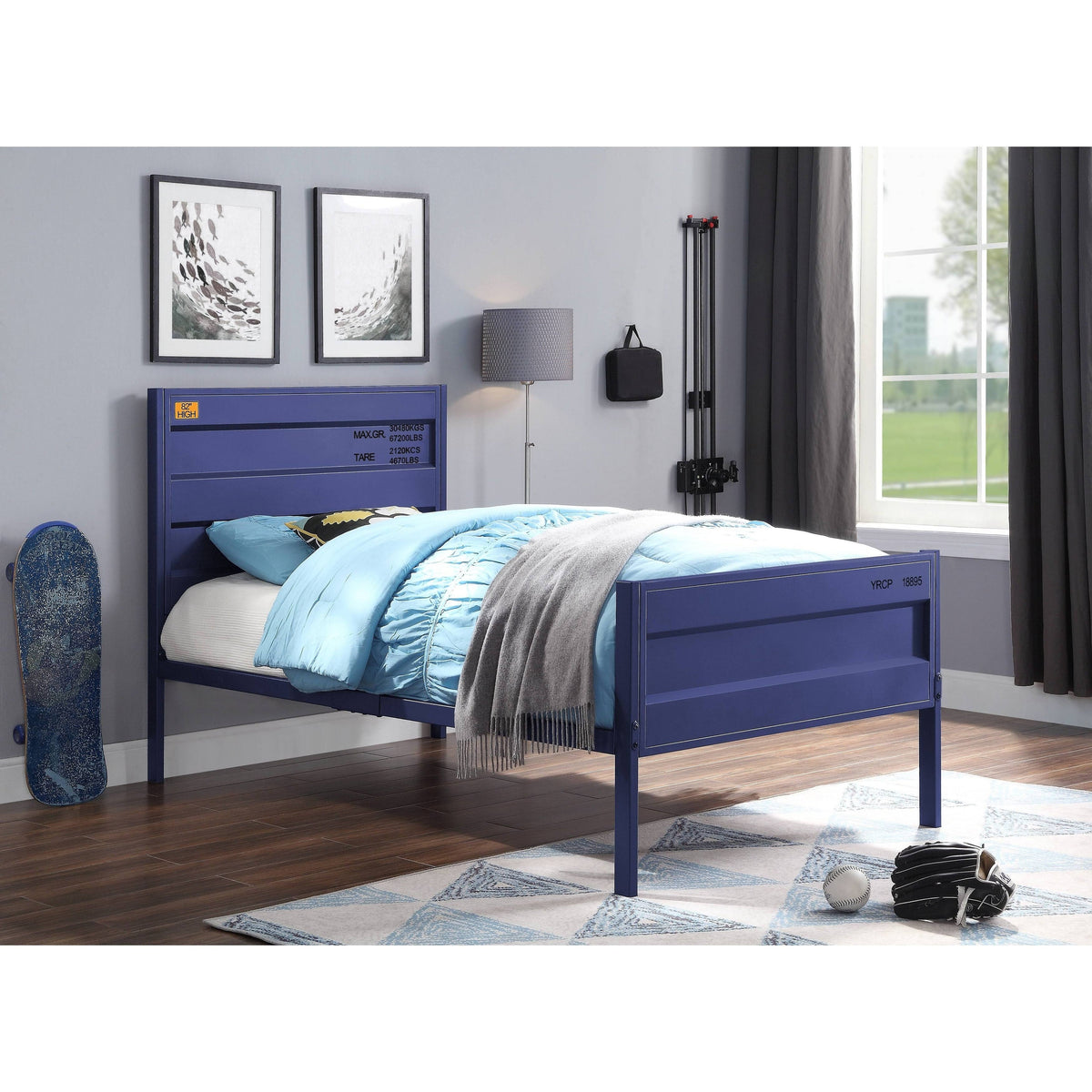 Twin Bed Blue H3711