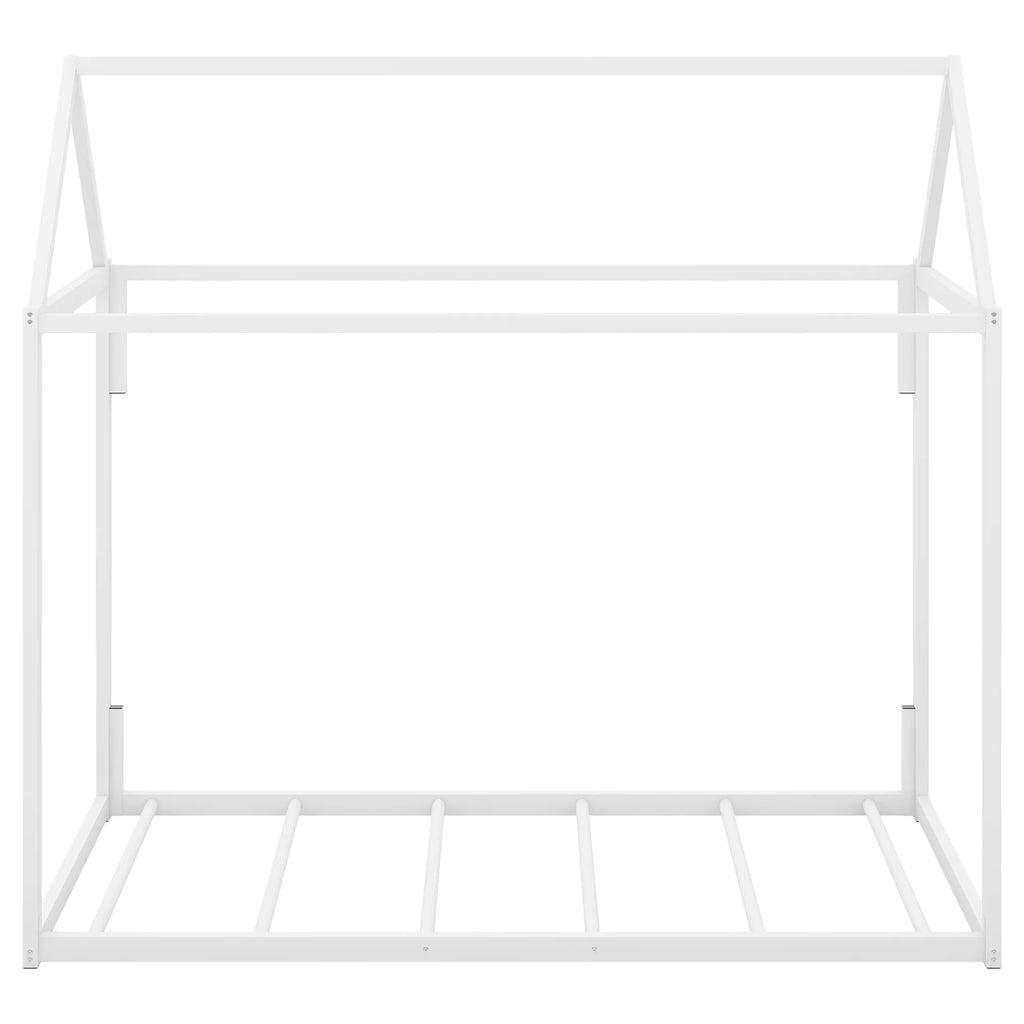 White Metal Twin Size Canopy Bed T5697