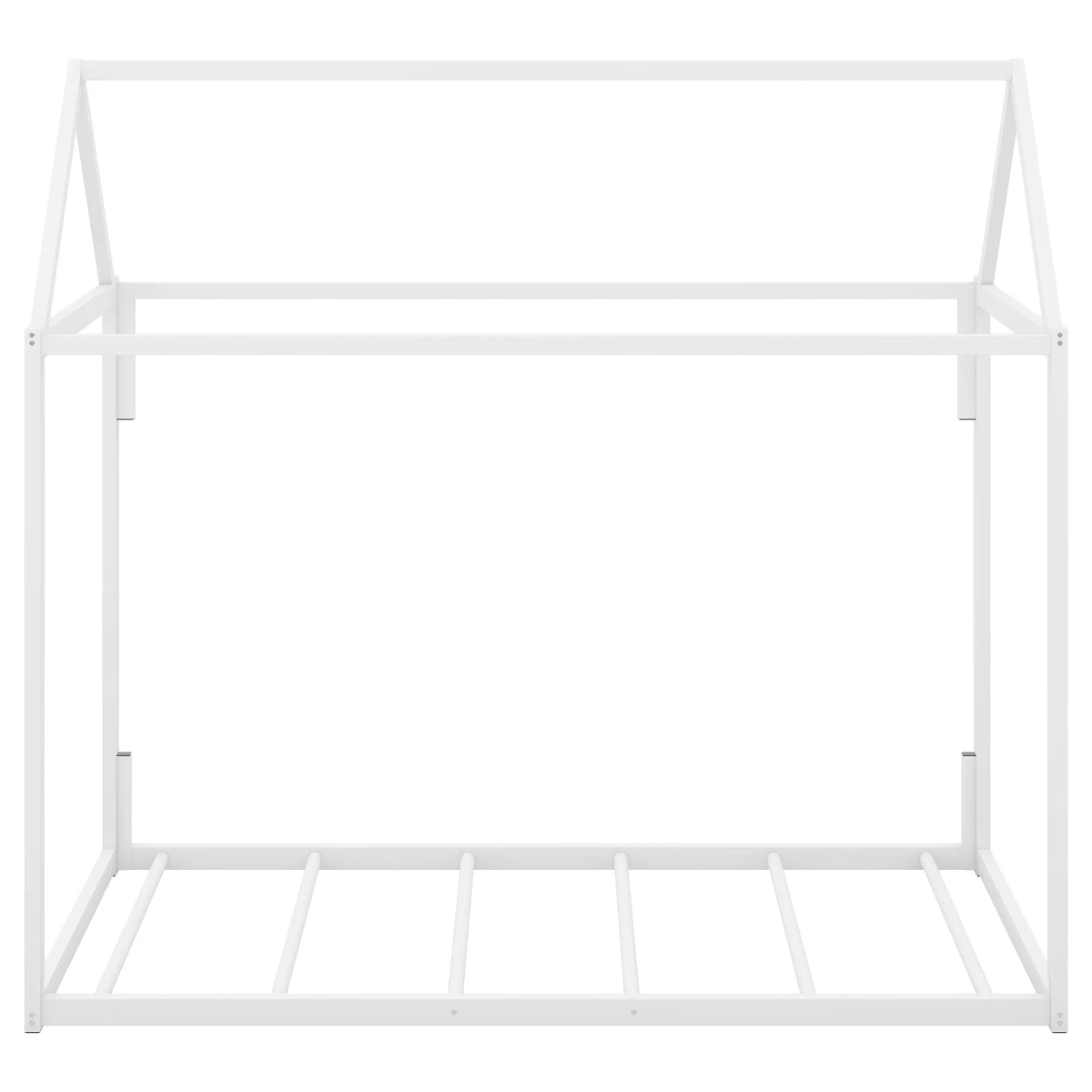 White Metal Twin Size Canopy Bed T5697
