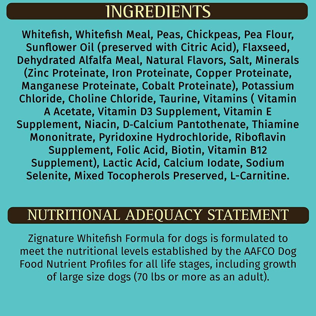 Whitefish Formula Dry Dog Food V6346