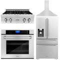 30 In. Rangetop, Range Hood, Refrigerator and Wall Oven in Stainless Steel U82699