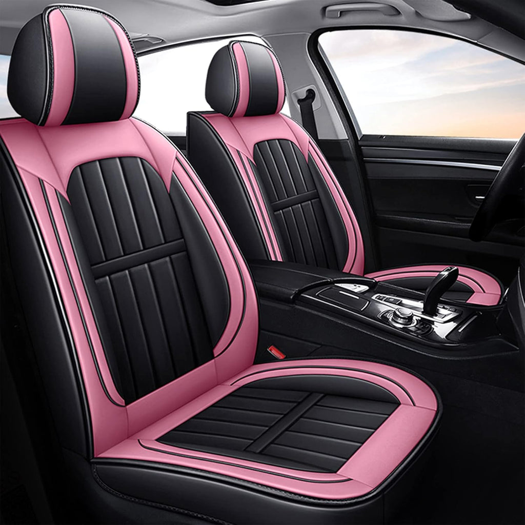 Beige Leather Car Seat Covers Full Set B72263