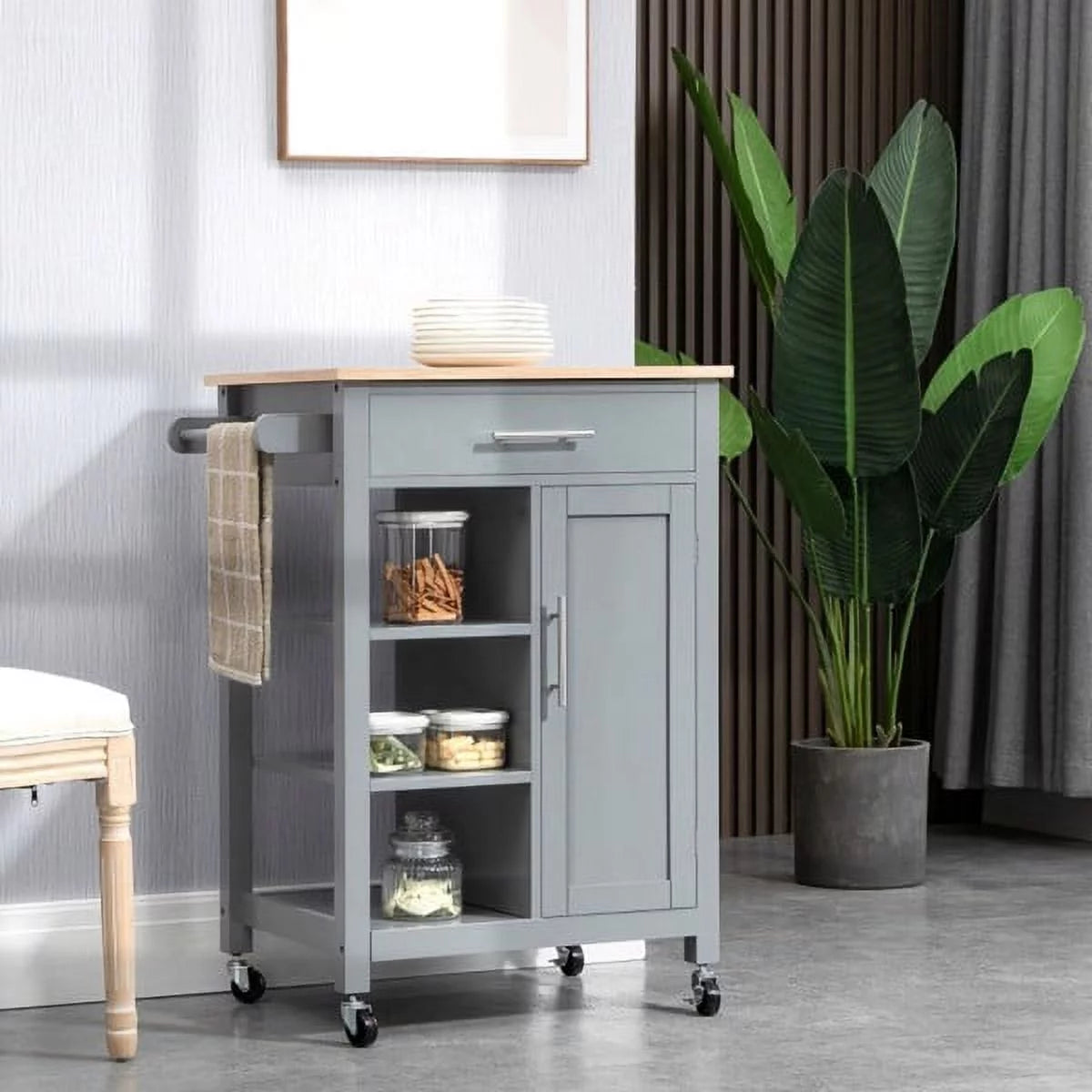 Kitchen Island Cart on Wheels H483
