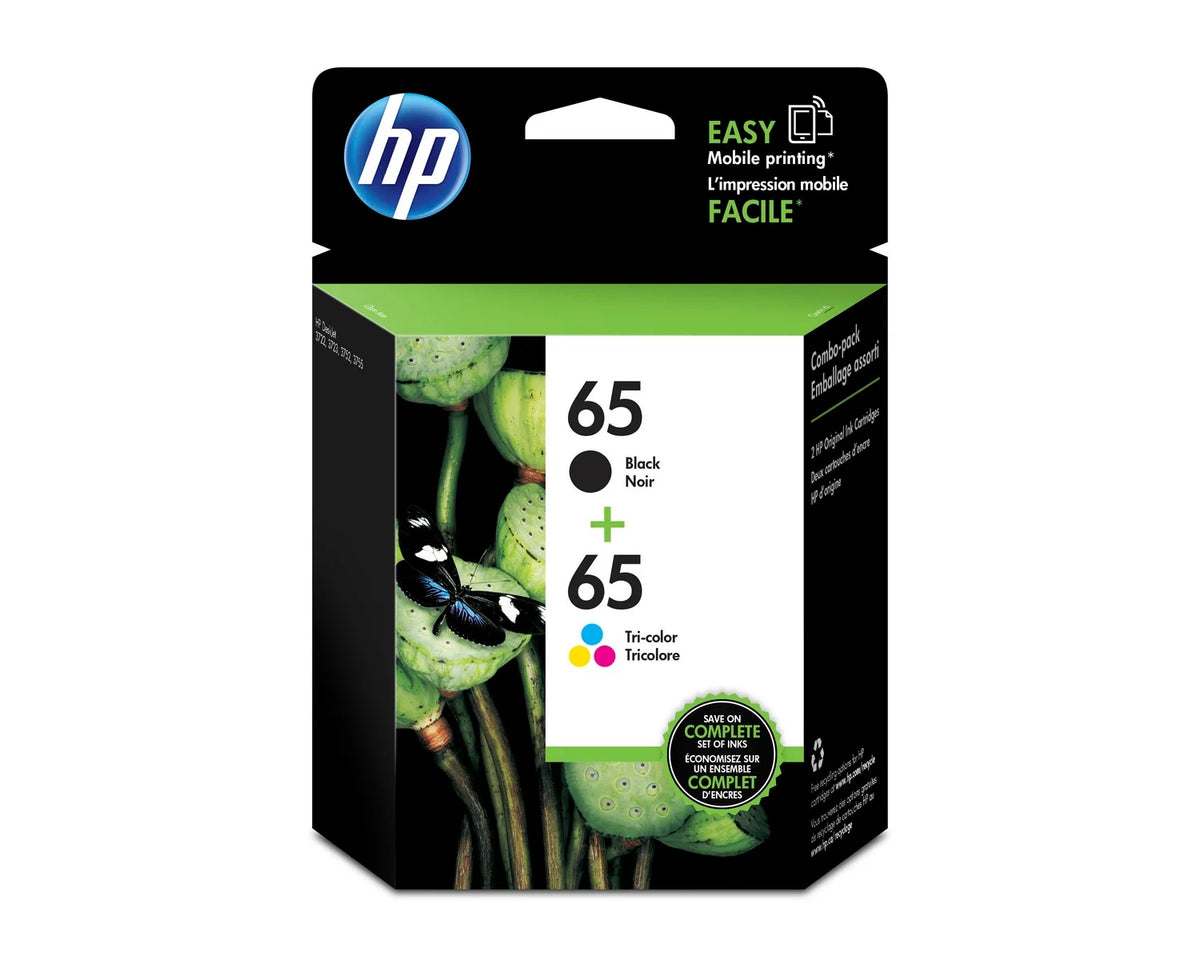HP 65 2-pack Black/Tri-color Ink Cartridges H650577