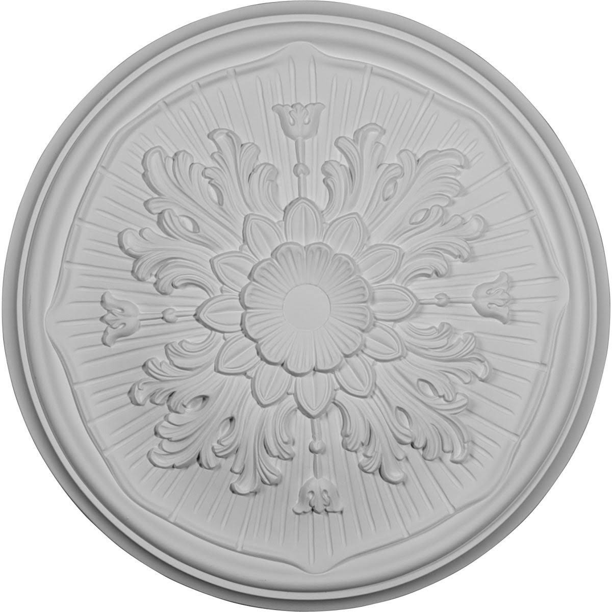 Hand-Painted Burnished Mahogany Crackle Ceiling Medallion B95980
