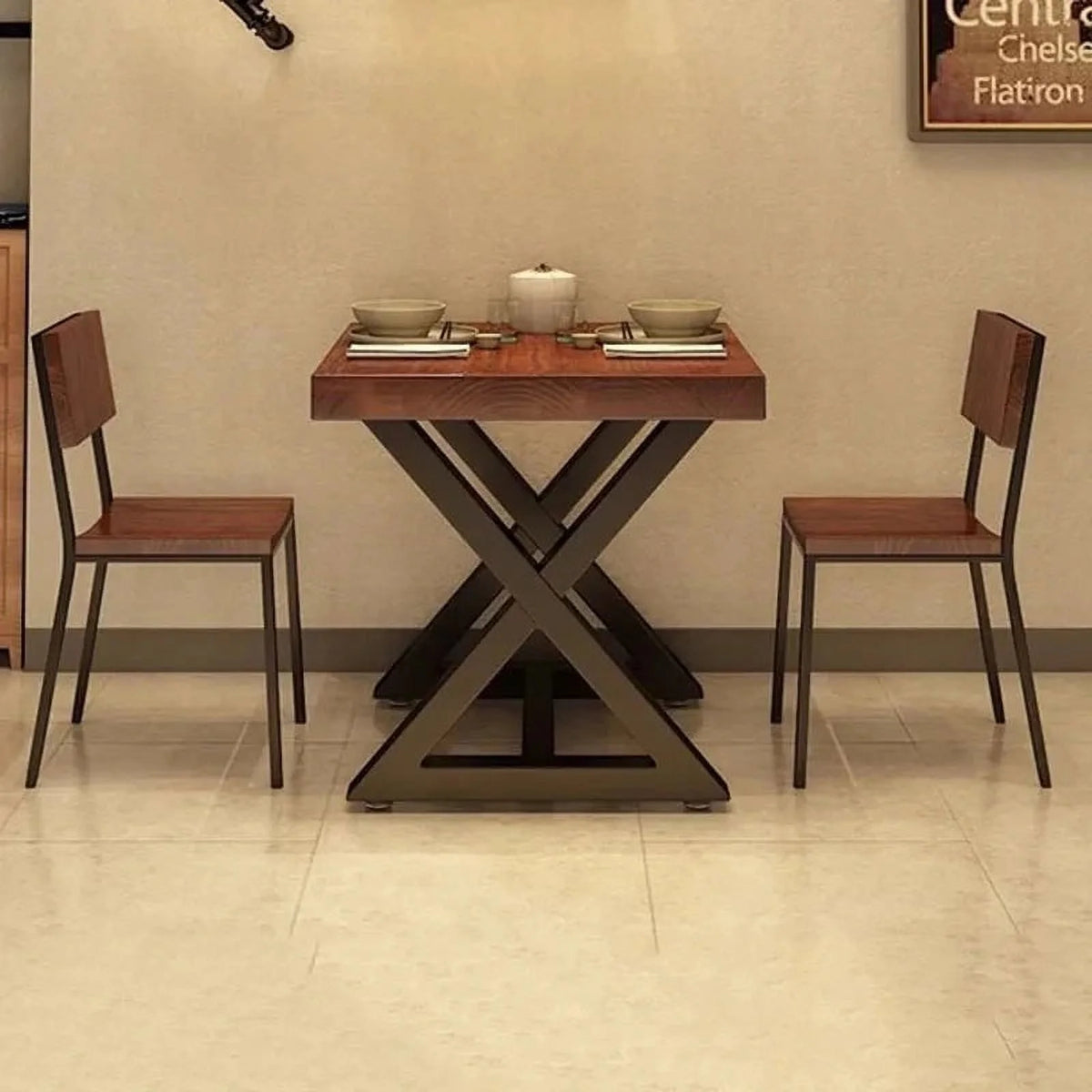 Minimalist Rectangle Waterproof Dining Table Y26548
