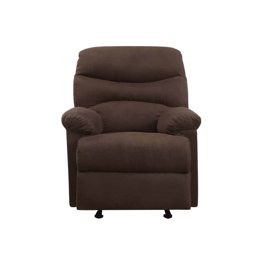 Chocolate Microfiber Glider Recliner Y459854