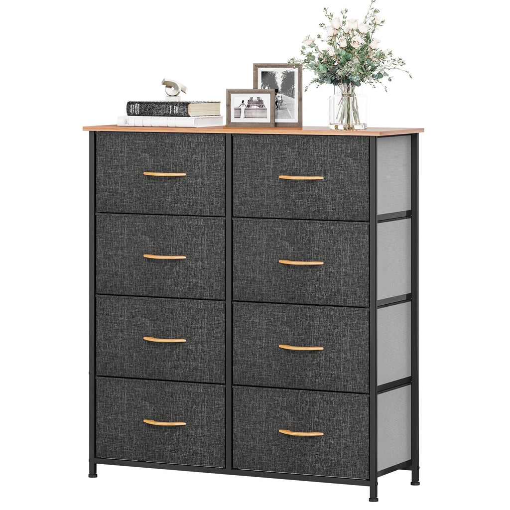 Light Gray 8 Fabric Drawers Storage Tower X43082