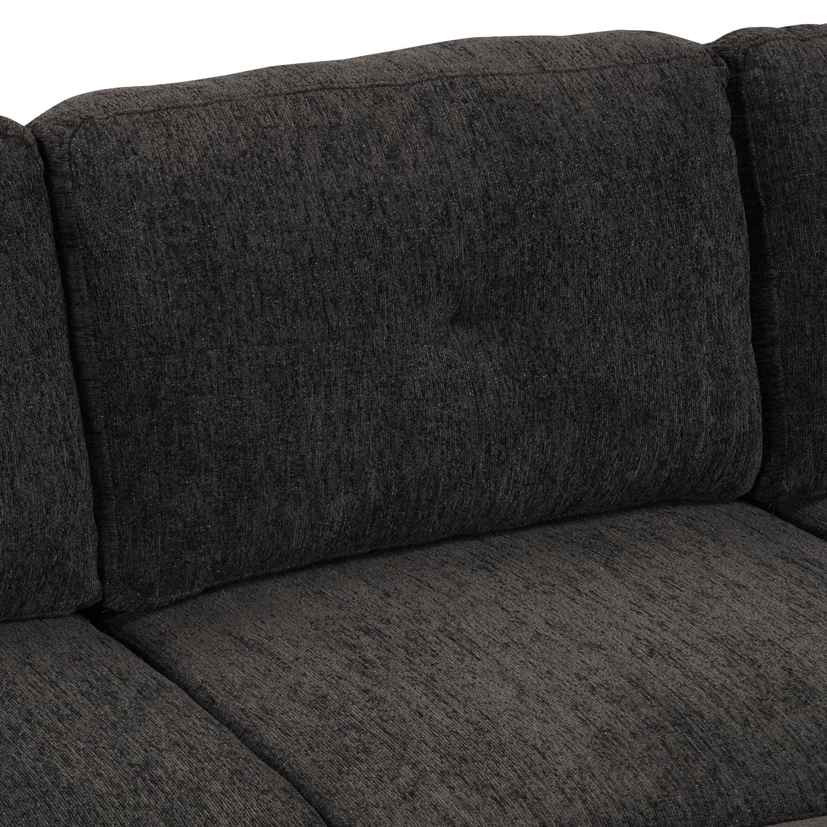 Black Reversible Pull-Out Sectional Sofa Bed with Storage Chaise I4433