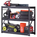 3-Tier Steel Freestanding Garage Storage Shelving Unit in Black F73261