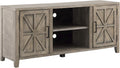 Solid Wood 58 inch TV Stand with 2 Door Cabinet E4878
