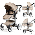 2-in-1 Reversible Bassinet Reclining Baby Stroller with Canopy I8984