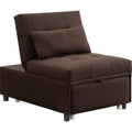 Brown Sofa Bed with Lumbar Pillow and Pull Out Sleeper U823887