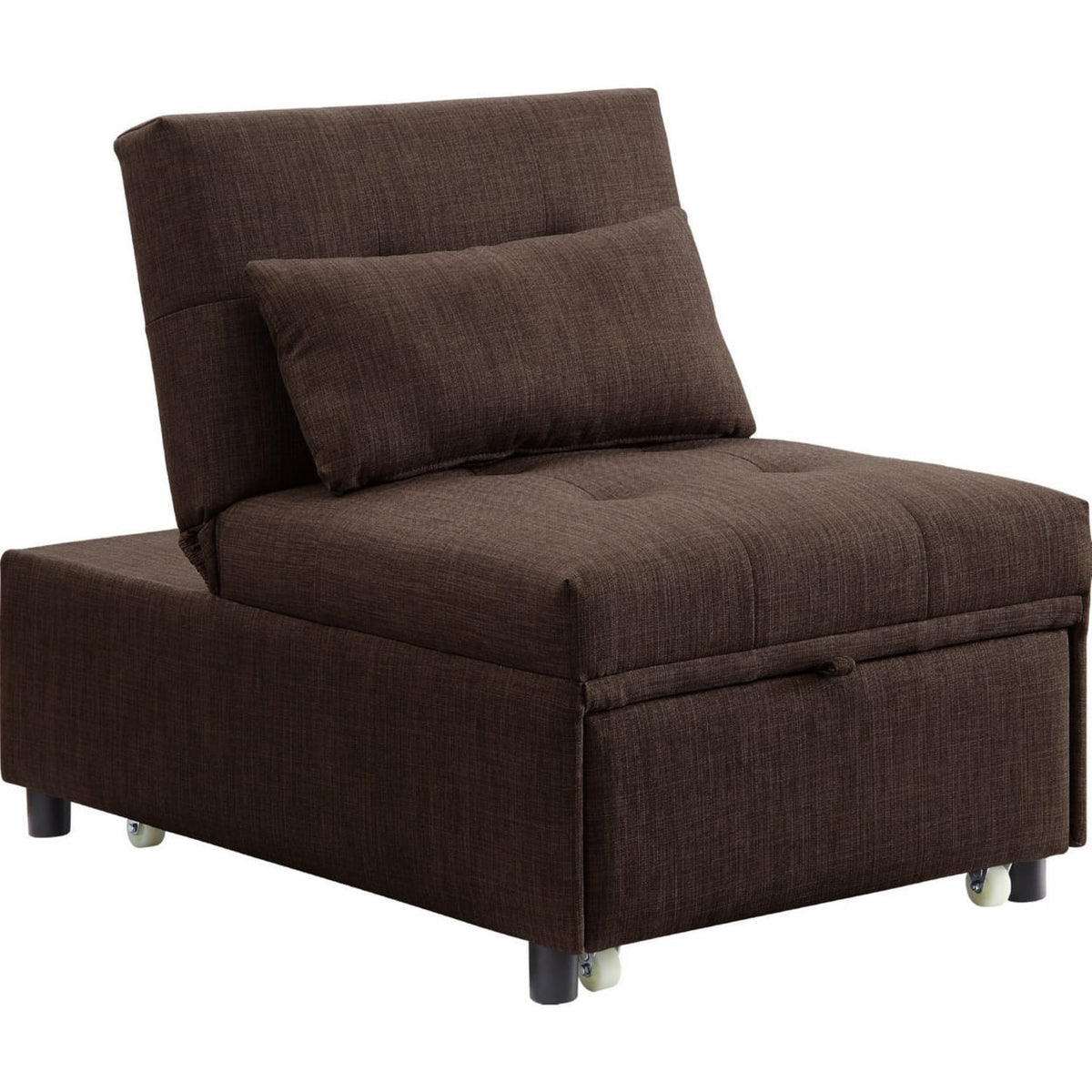 Brown Sofa Bed with Lumbar Pillow and Pull Out Sleeper U823887