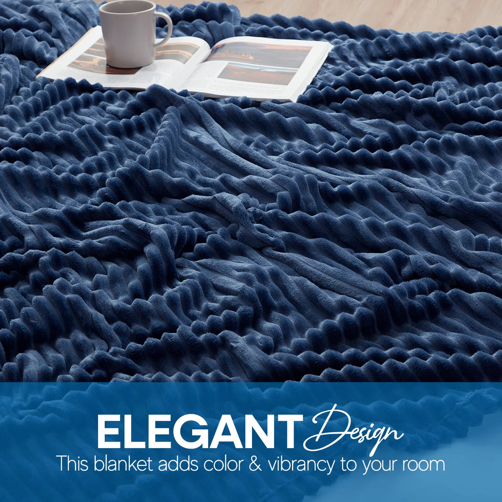 Soft Lightweight Plush Fleece Queen Size Blanket Z46417
