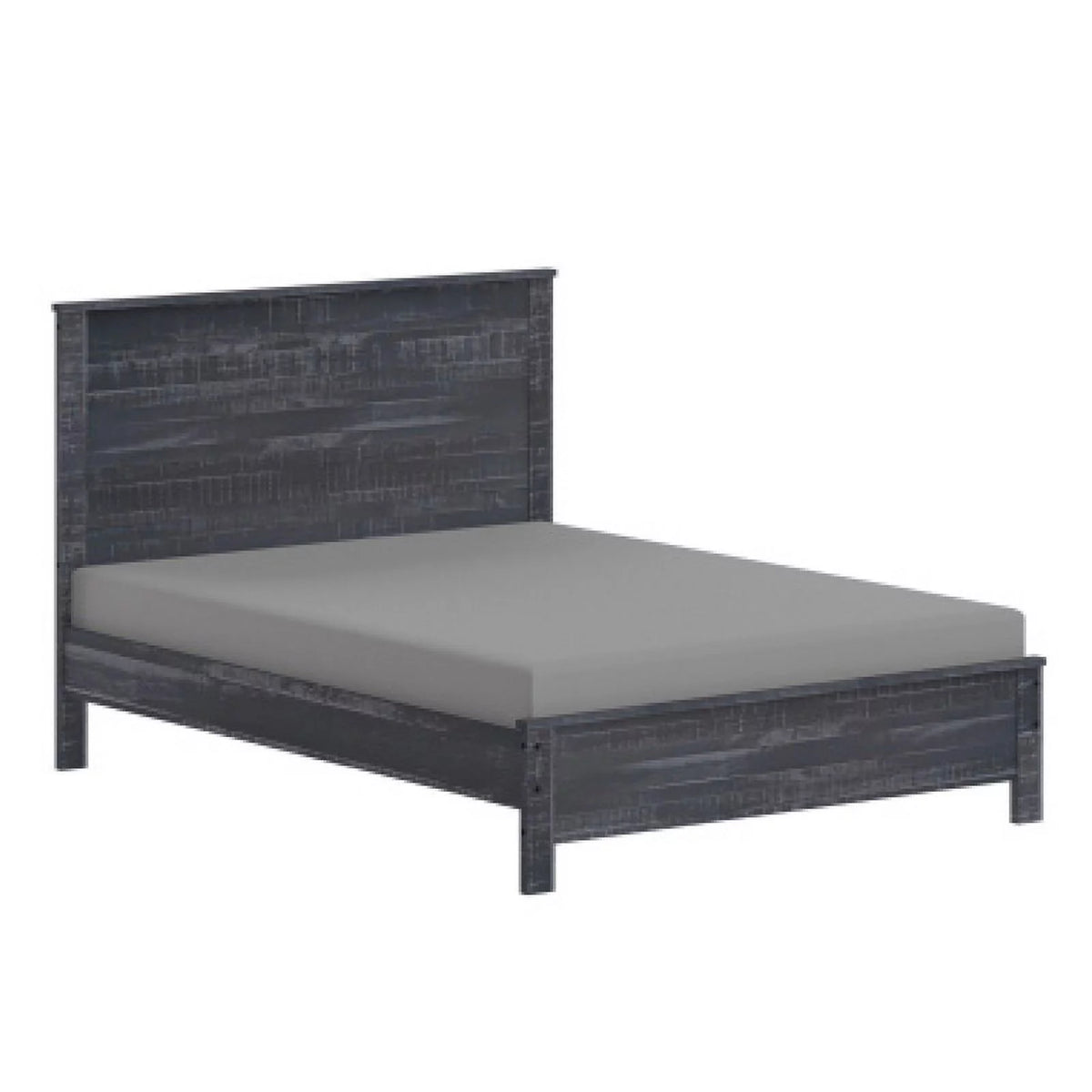 Grey Queen Size Solid Wood Platform Bed Frame J526