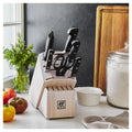 7 Pc Knife Set with White Rubberwood Block M2667