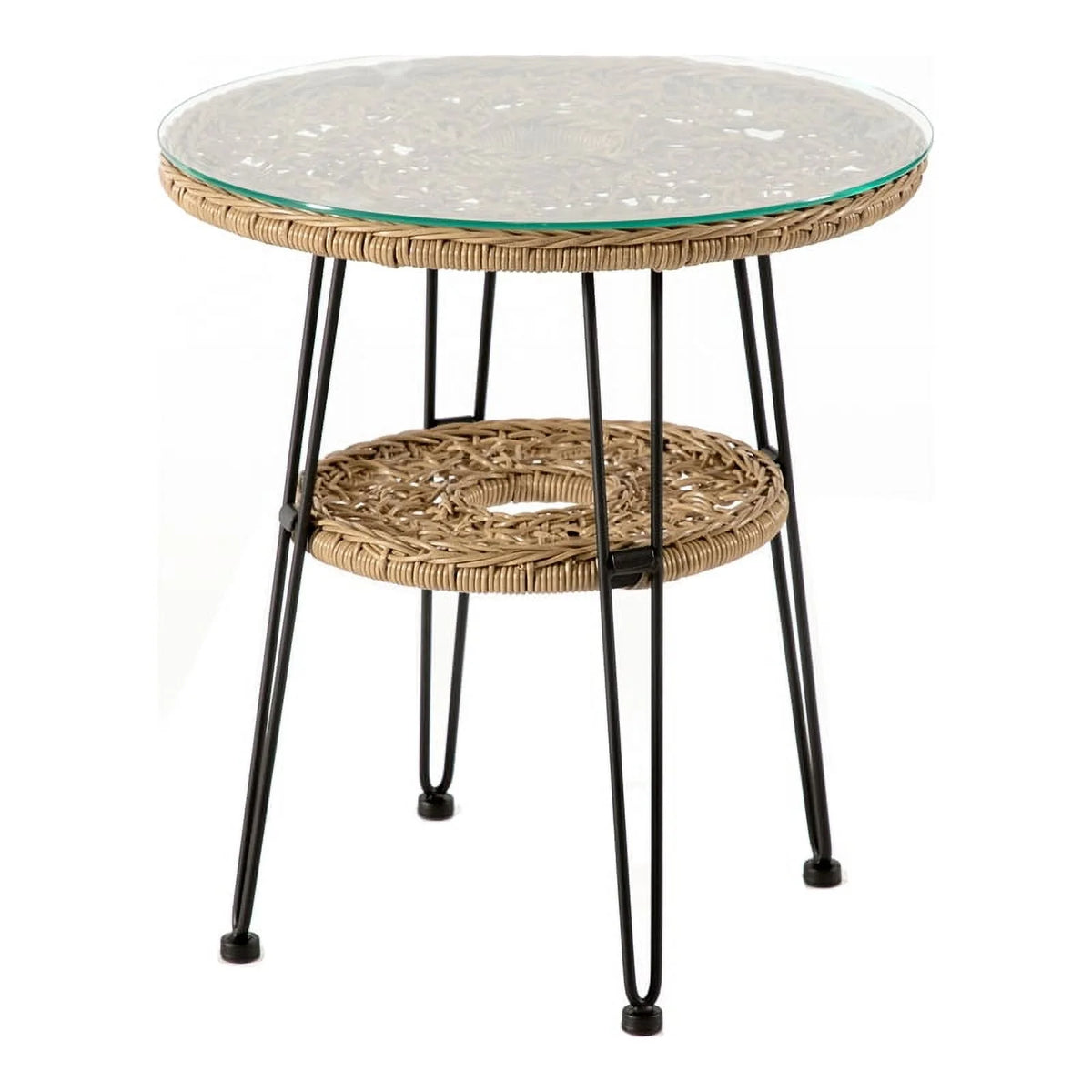 Wicker Rattan Round Outdoor Coffee Table T97651