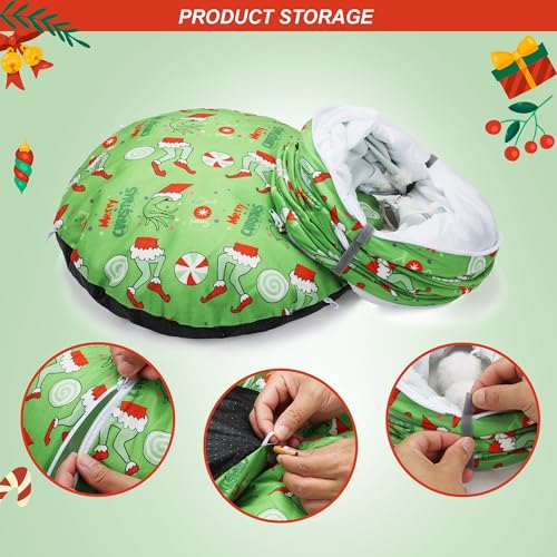 Green Christmas Tree Skirt Bed W638