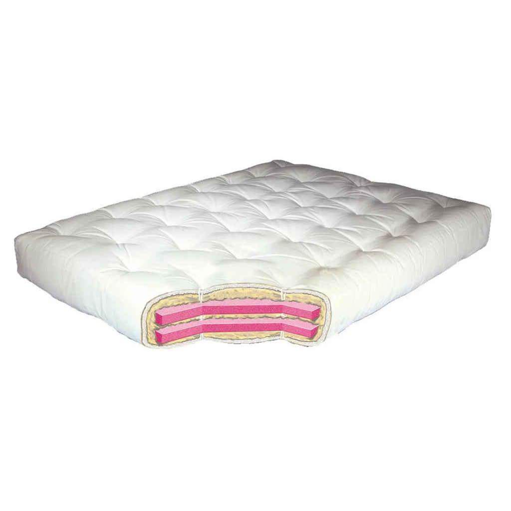 Queen Sage Microfiber Cotton Futon Mattress B4861