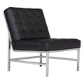 Black Bonded Leather Accent Chair H7349