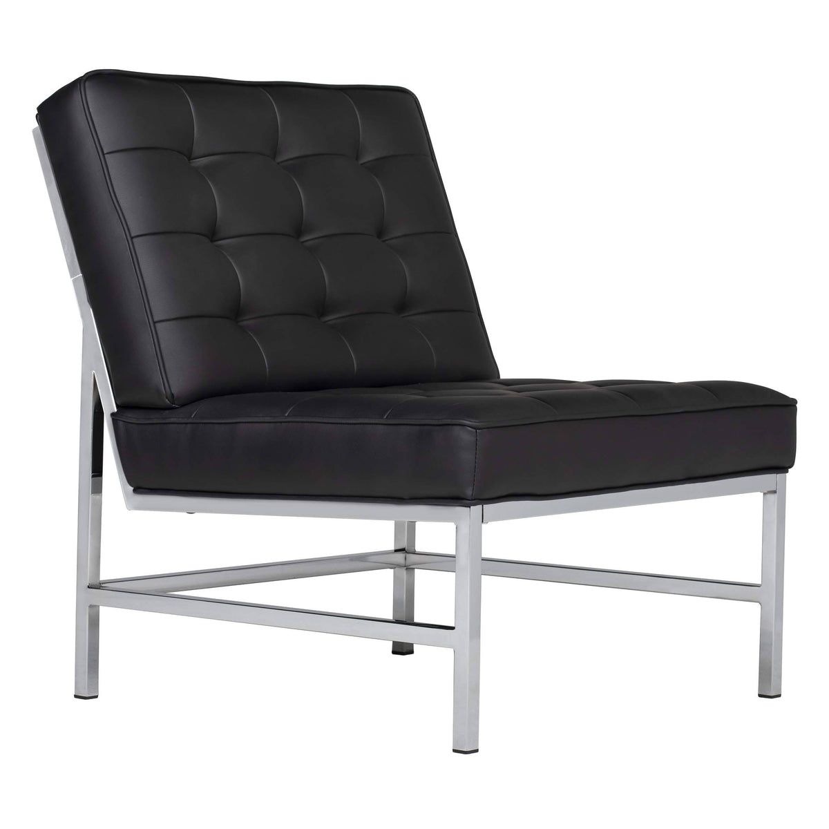 Black Bonded Leather Accent Chair H7349