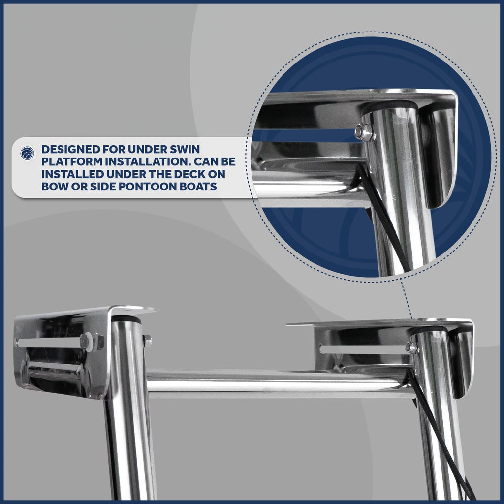 3 Step 316 Stainless Steel Telescoping Boat Ladder K6584