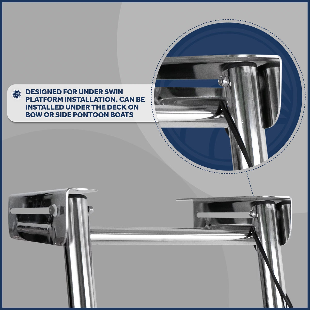 3 Step 316 Stainless Steel Telescoping Boat Ladder K6584
