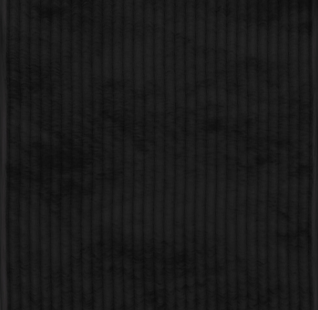 Gold PU Strip Wingback Velvet Upholstered Bed Black, Full U7443