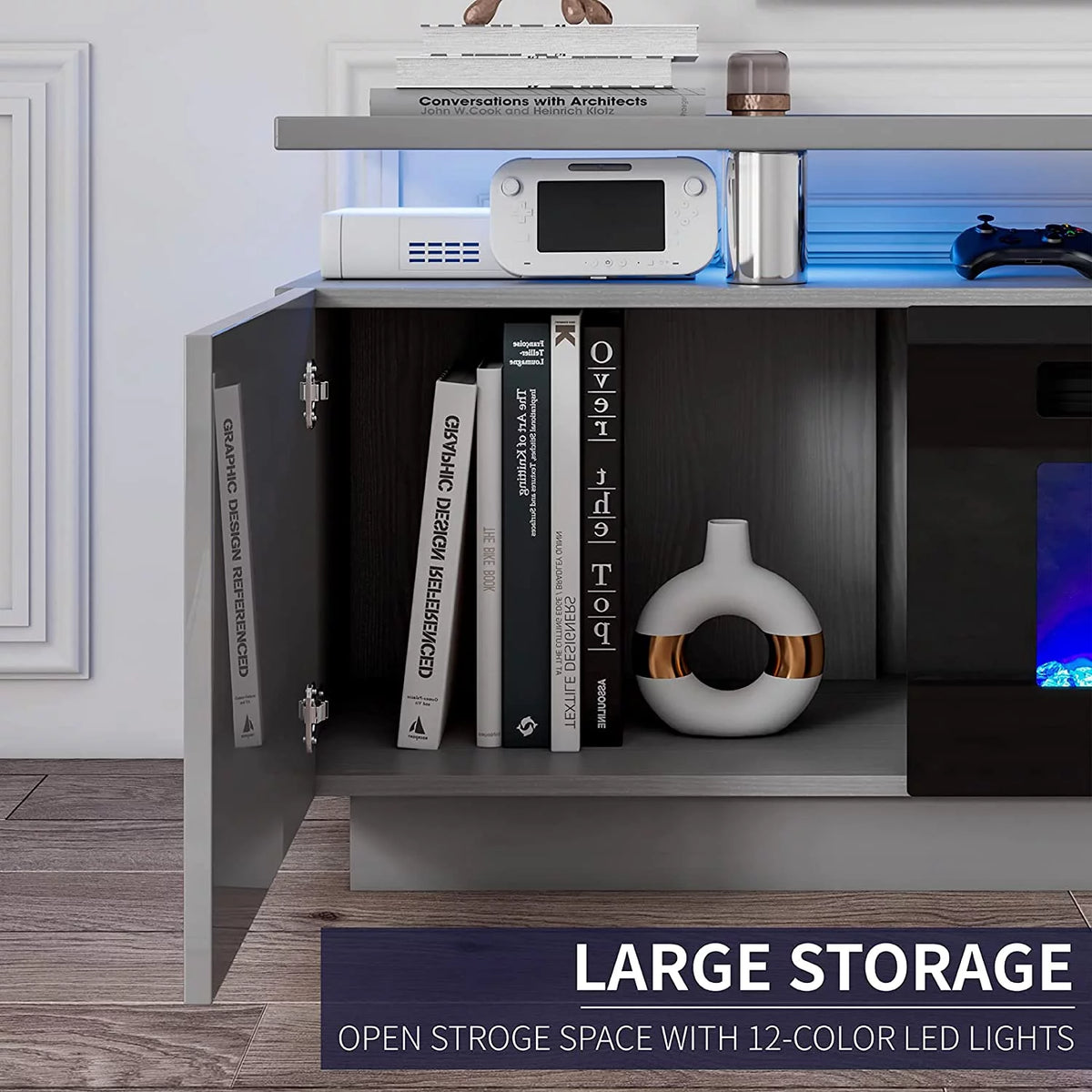 80" Fireplace TV Stand with 40" Electric Fireplace E22207