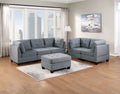 Gray Fabric 6pcs Modular Sofa Set L7518