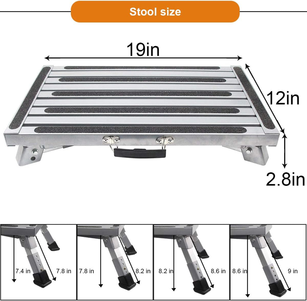Folding RV Step Stool with Anti-Slip Surface N296778