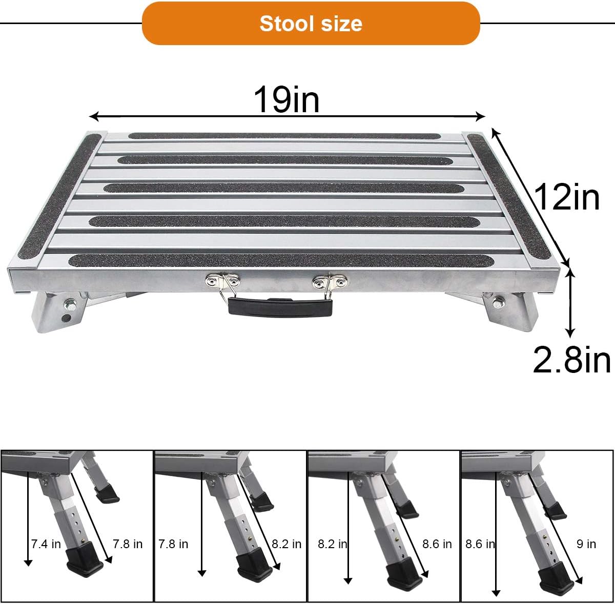 Folding RV Step Stool with Anti-Slip Surface N296778