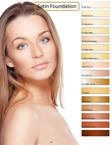 Water-based Foundation 0.50 Fl. Oz. 5 Assorted Dark Satin Shades I73138