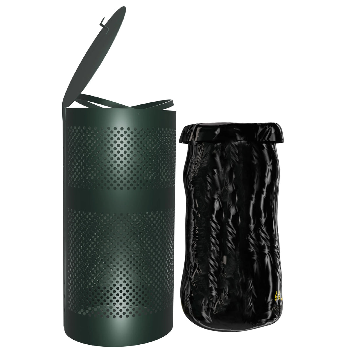 11.5 Gallon Stainless Steel Outdoor Trash Can with Lid C71839