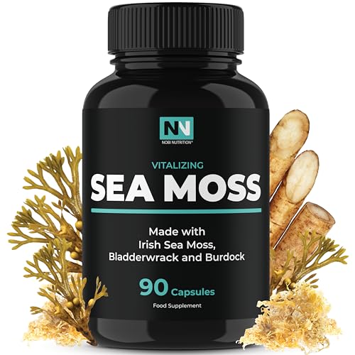 Irish Sea Moss Capsules with Burdock Root & Bladderwrack Powder 90 Veggie Pills I825927