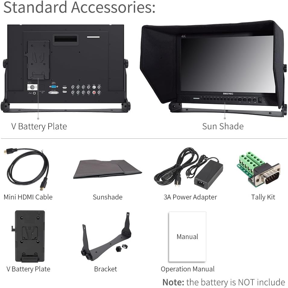 17.3 Inch 1920x1080 Desktop Monitor with 3G-SDI HDMI AV YPbPr Y662892