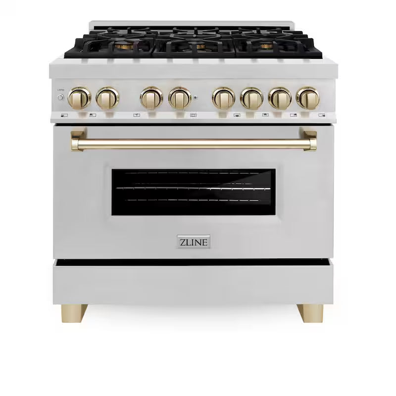 36 in. 6 Burner Dual Fuel Range Stainless Steel E793