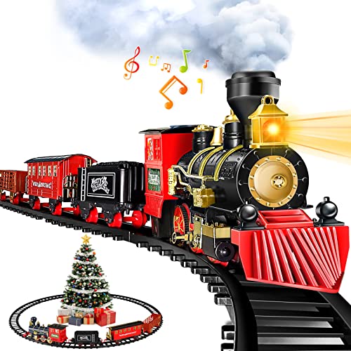 Christmas Train Set with Steam Light & Sound I74605