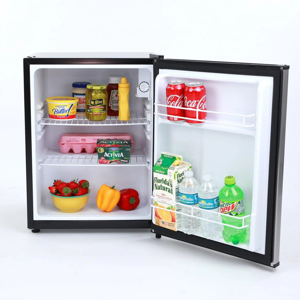 Compact Refrigerator Black On Stainless S4672