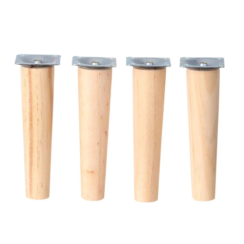 4Pcs Wooden Furniture Legs 15CM Straight Foot K805403