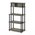 French Oak Grey/Black Printer Stand with Top Cabinet K373707