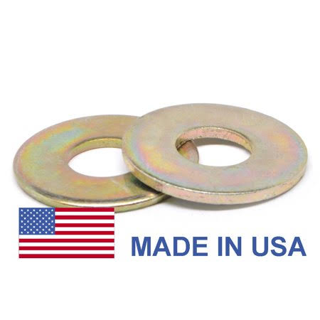 5/8 inch Grade 8 Flat Washer Medium Carbon Steel Yellow Zinc Plated V891053